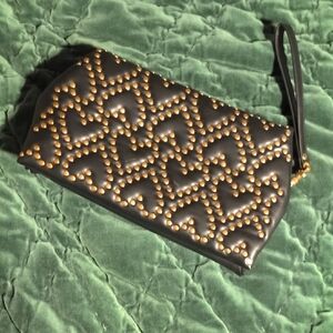 Black and Gold Studded Clutch